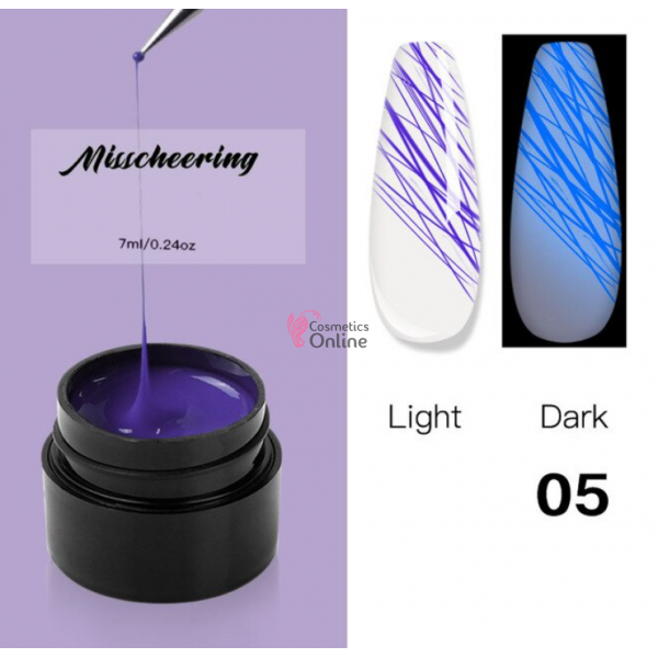 Gel UV Soak Off Misscheering color Spider Luminous de 7ml Cod 05 Blue